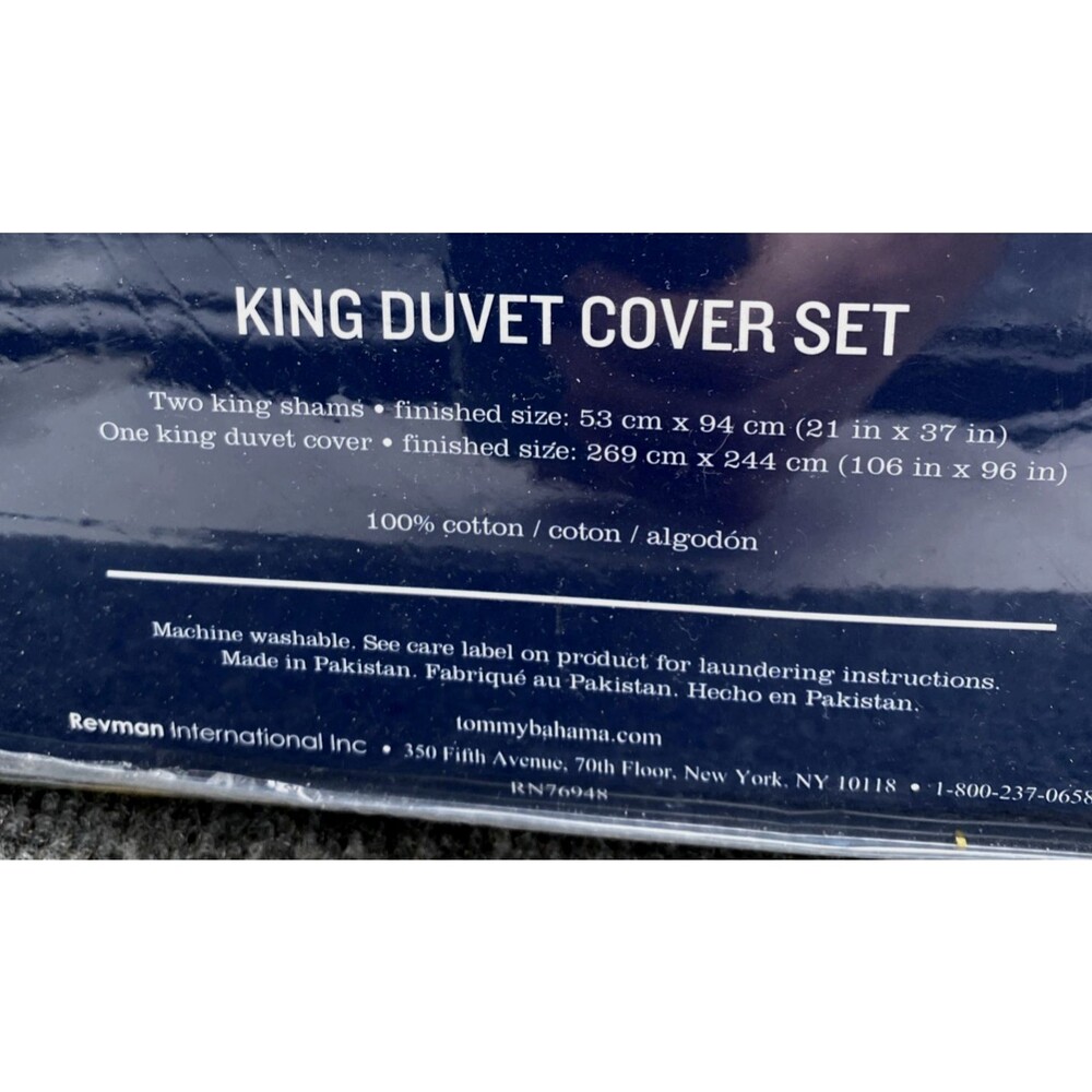 Tommy Bahama Birds of Paradise King Duvet Set 3pc Ivory Tropical Floral NIP NEW - Picture 10 of 10